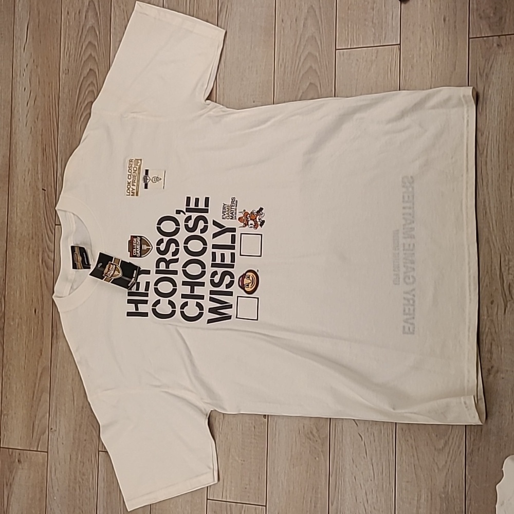 ESPN COLLEGE GAMEDAY Corso UT vs OSU Pick White Cotton L Mens T Shirt 2006 NEW